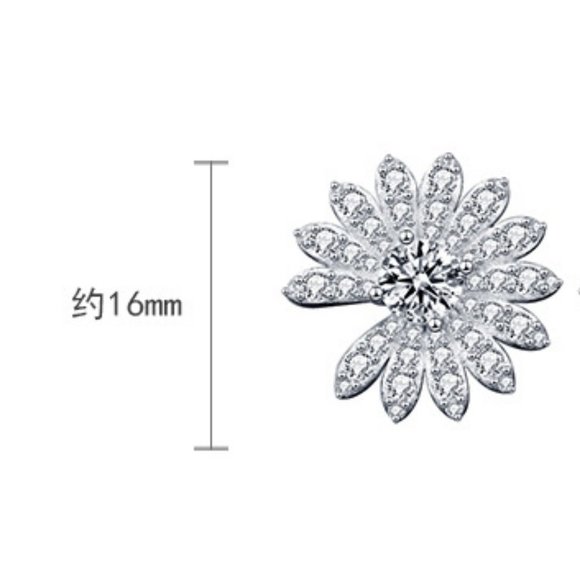 Certified 1ct. t.w. Diamond Moissanite Daisy Flower Stud Earrings NEW - Picture 4 of 10